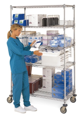 Metro Super Adjustable Super Erecta Stainless Steel Wire Cart